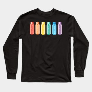 Really Funny Water Funny British Accent Keep Yourself Hydrated Today (Rainbow) Long Sleeve T-Shirt